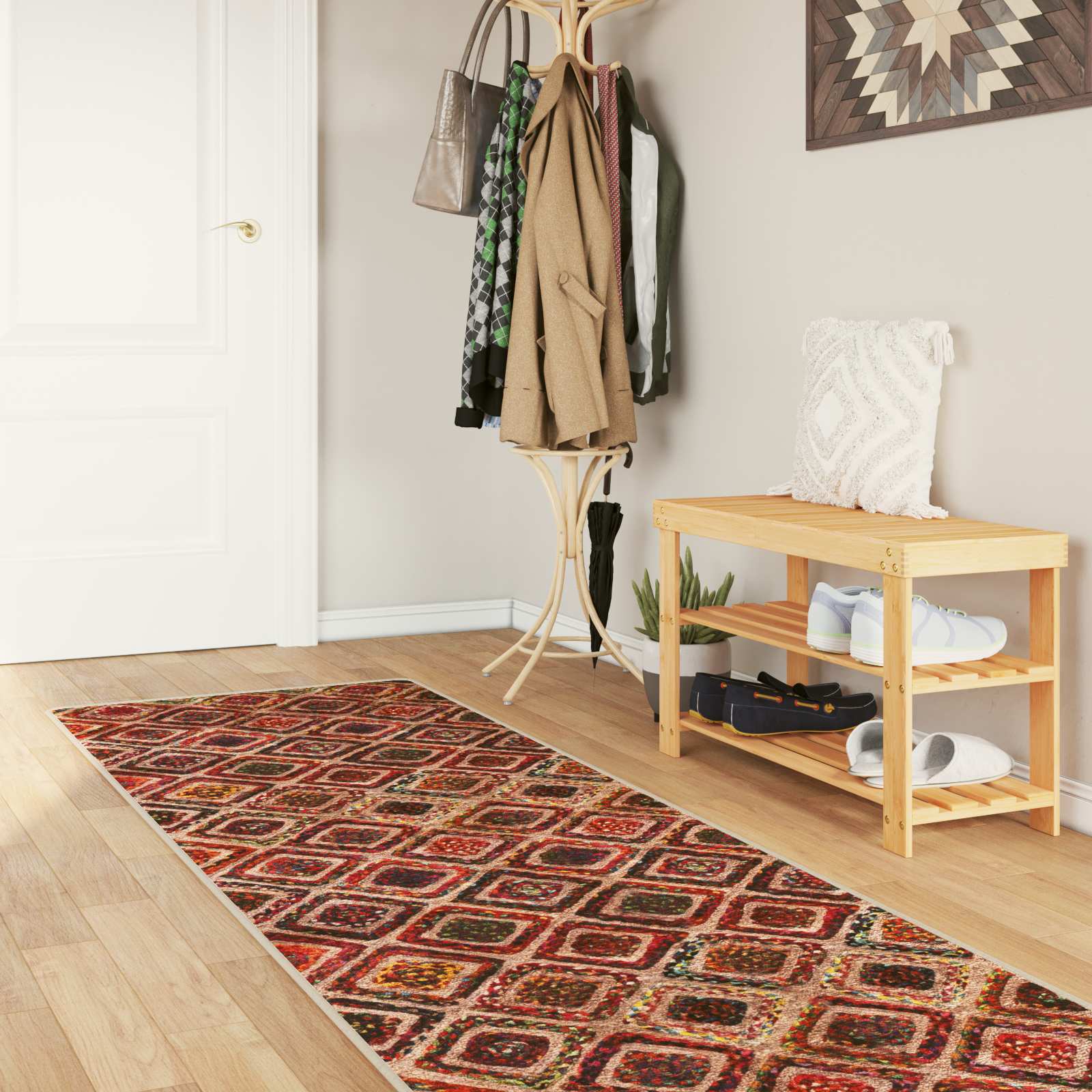 Vloerkleedloper MARSA Multikleur 80 x 400 cm Polyester en PVC image 1