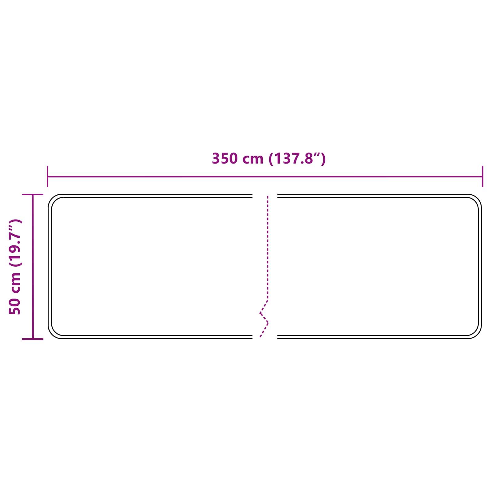 Vloerkleedloper MARSA Zwart 50 x 350 cm Polyester en PVC image 7