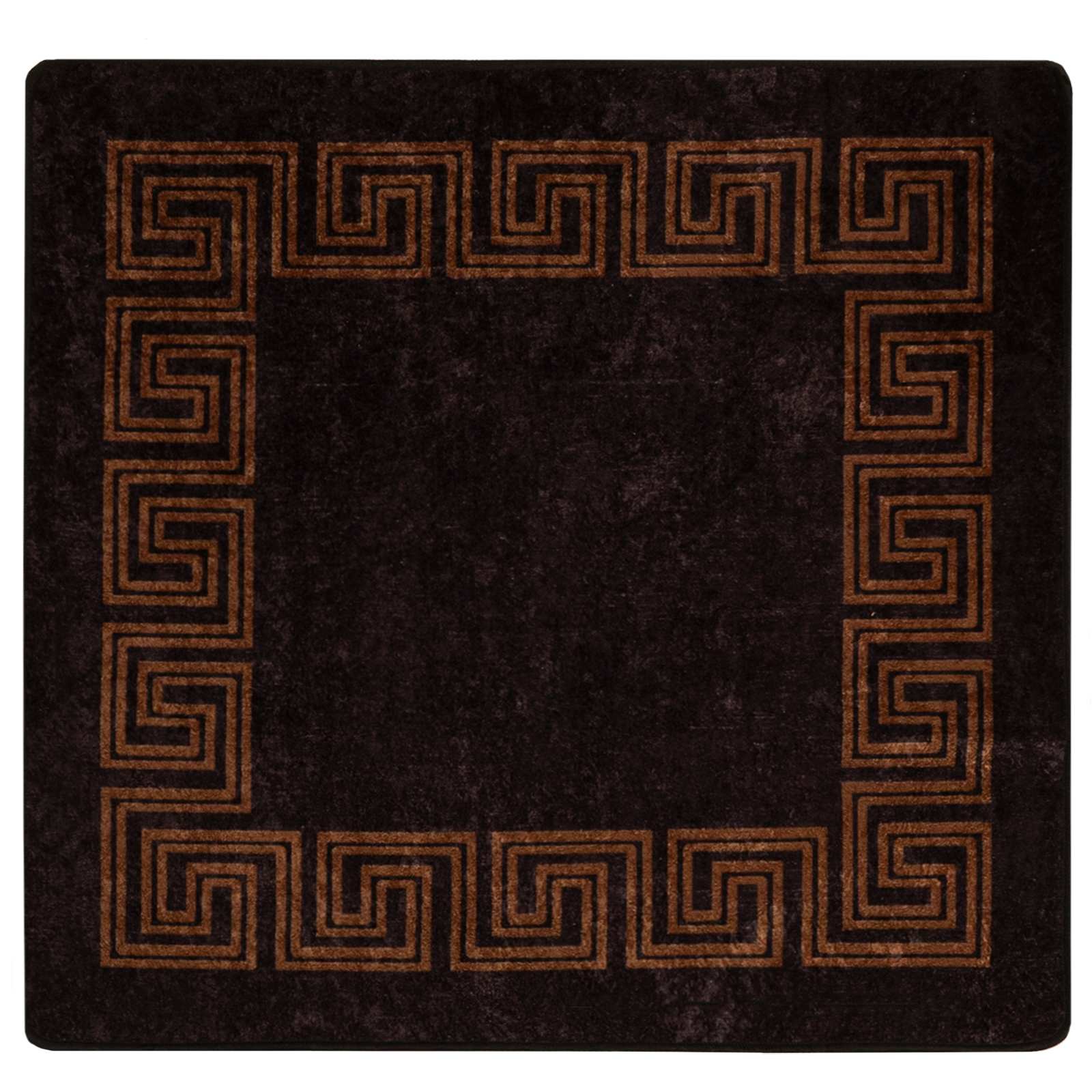 VidaXL Tapijt Runner Marsa Zwart 100 X 100 Cm Polyester En Pvc