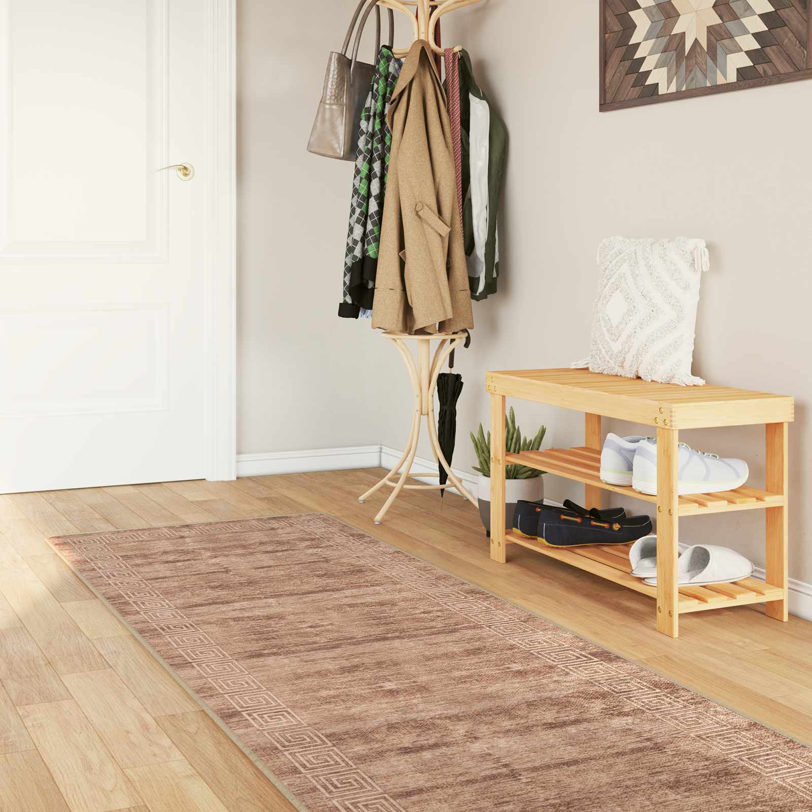 Vloerkleedloper MARSA Wit 80 x 450 cm Polyester en PVC image 1