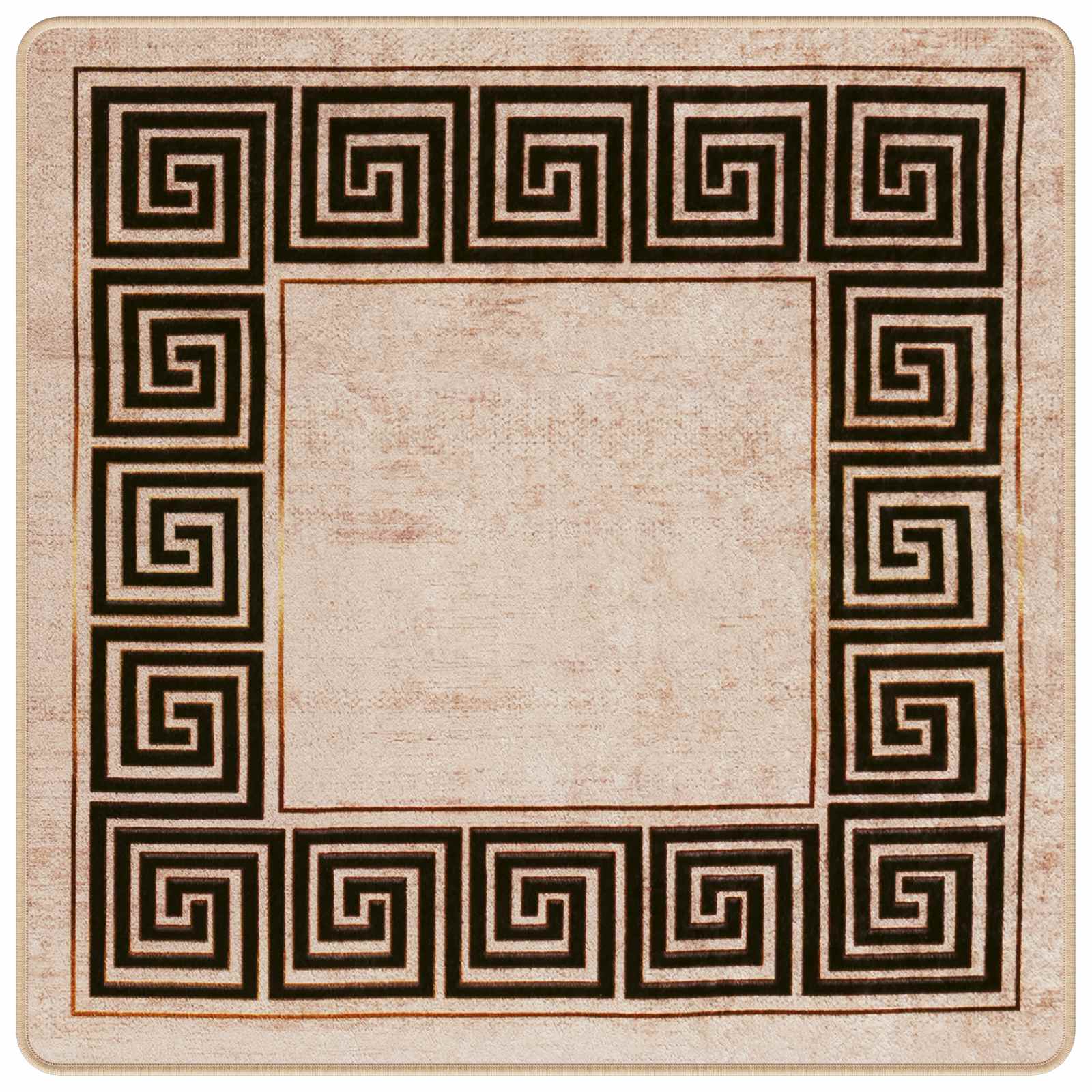 VidaXL Tapijt Runner Marsa Zwart 100 X 100 Cm Polyester En Pvc