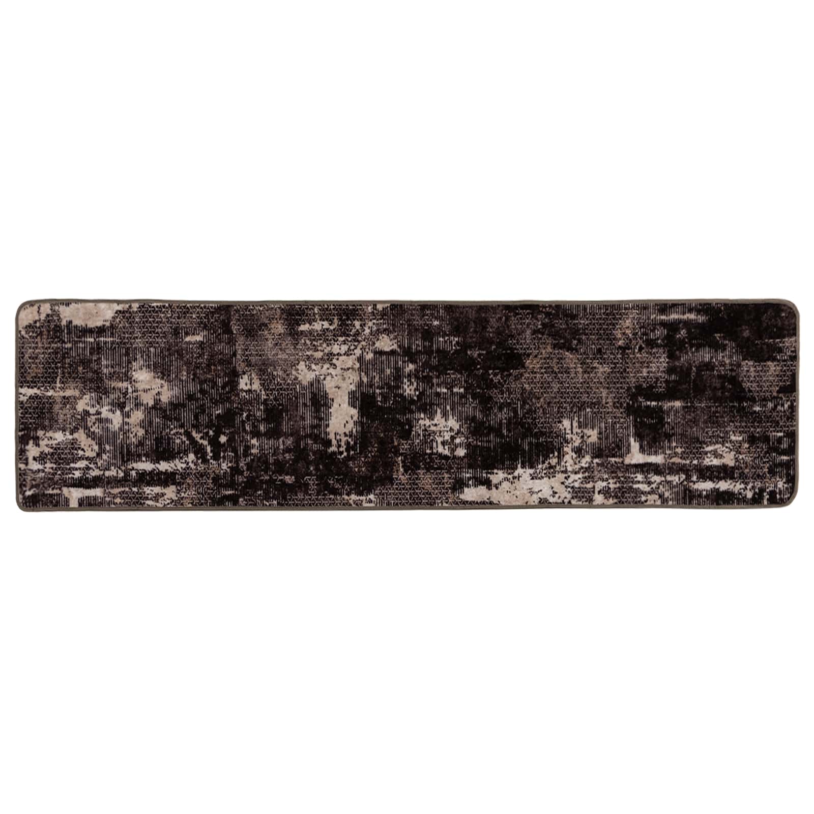 vidaXL Behúň MARSA Čierna a biela 80 x 350 cm Polyester a PVC
