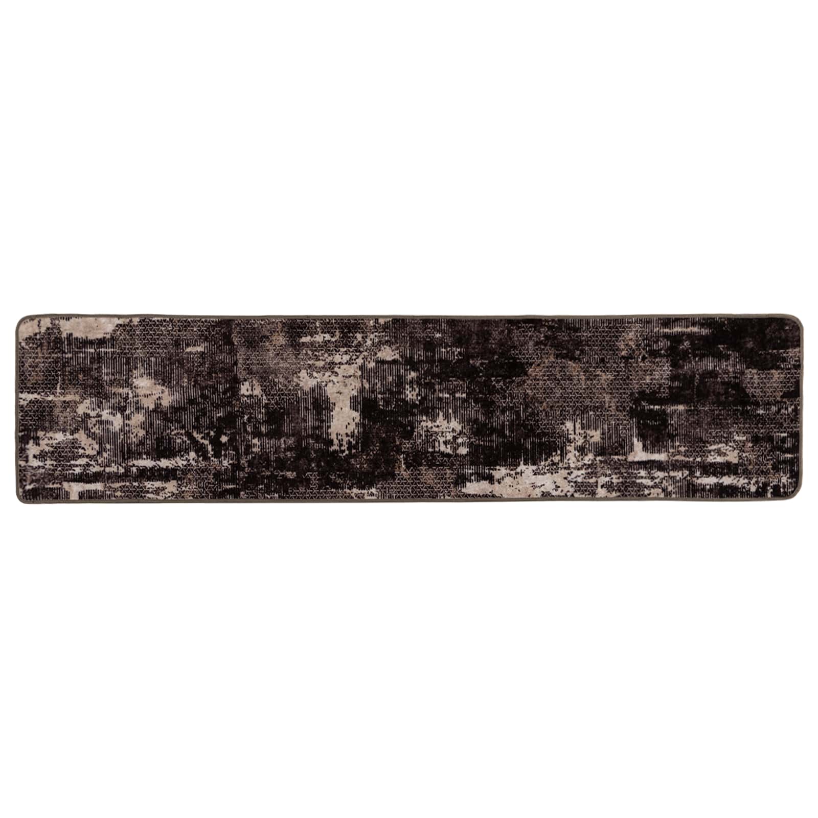 vidaXL Behúň MARSA Čierna a biela 80 x 450 cm Polyester a PVC
