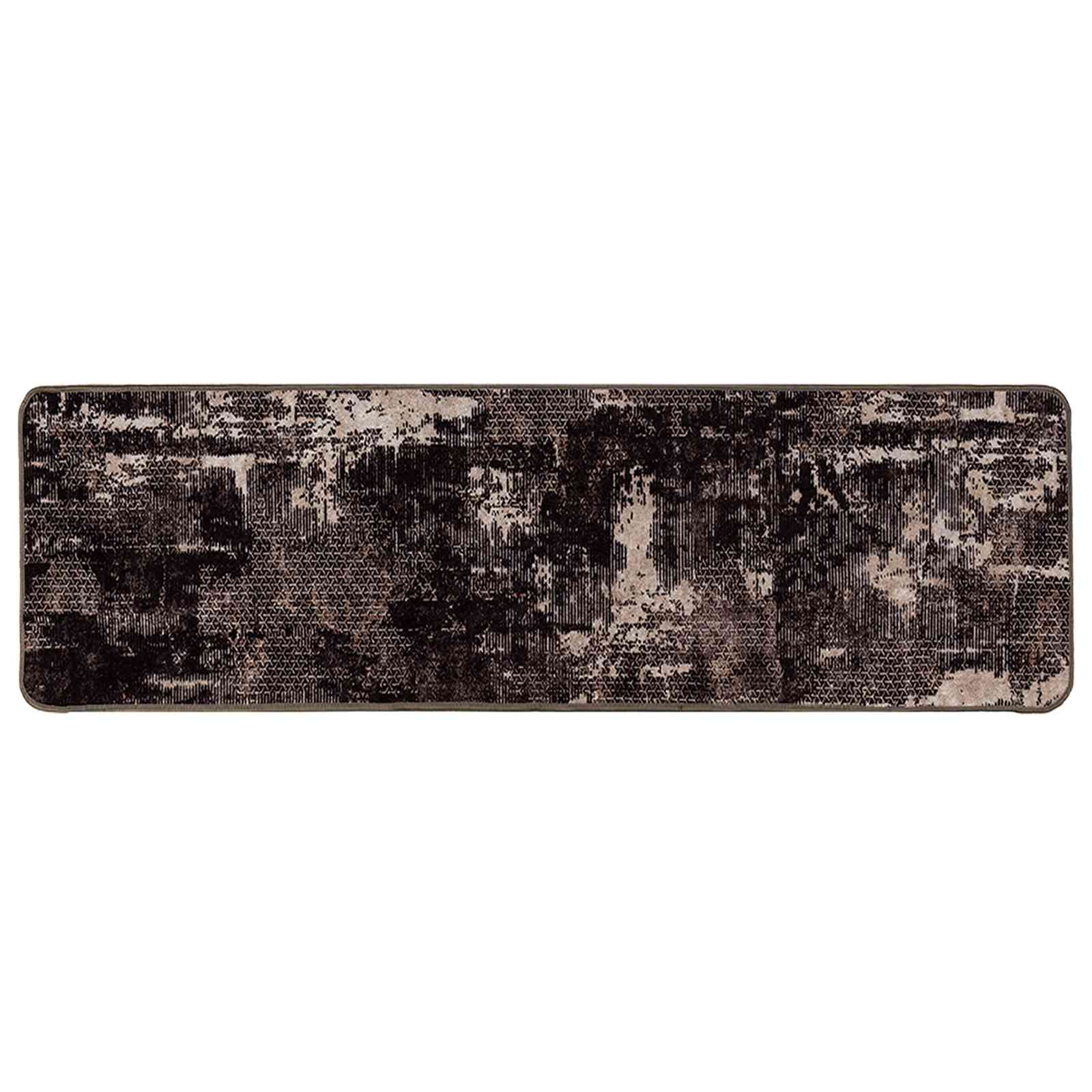 vidaXL Behúň MARSA Čierna a biela 100 x 400 cm Polyester a PVC