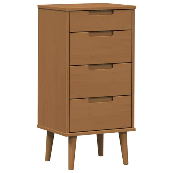 vidaXL &Otilde;hupoli MOLDE Karamell 40 x 35 x 82 cm Toekas m&auml;nnipuit