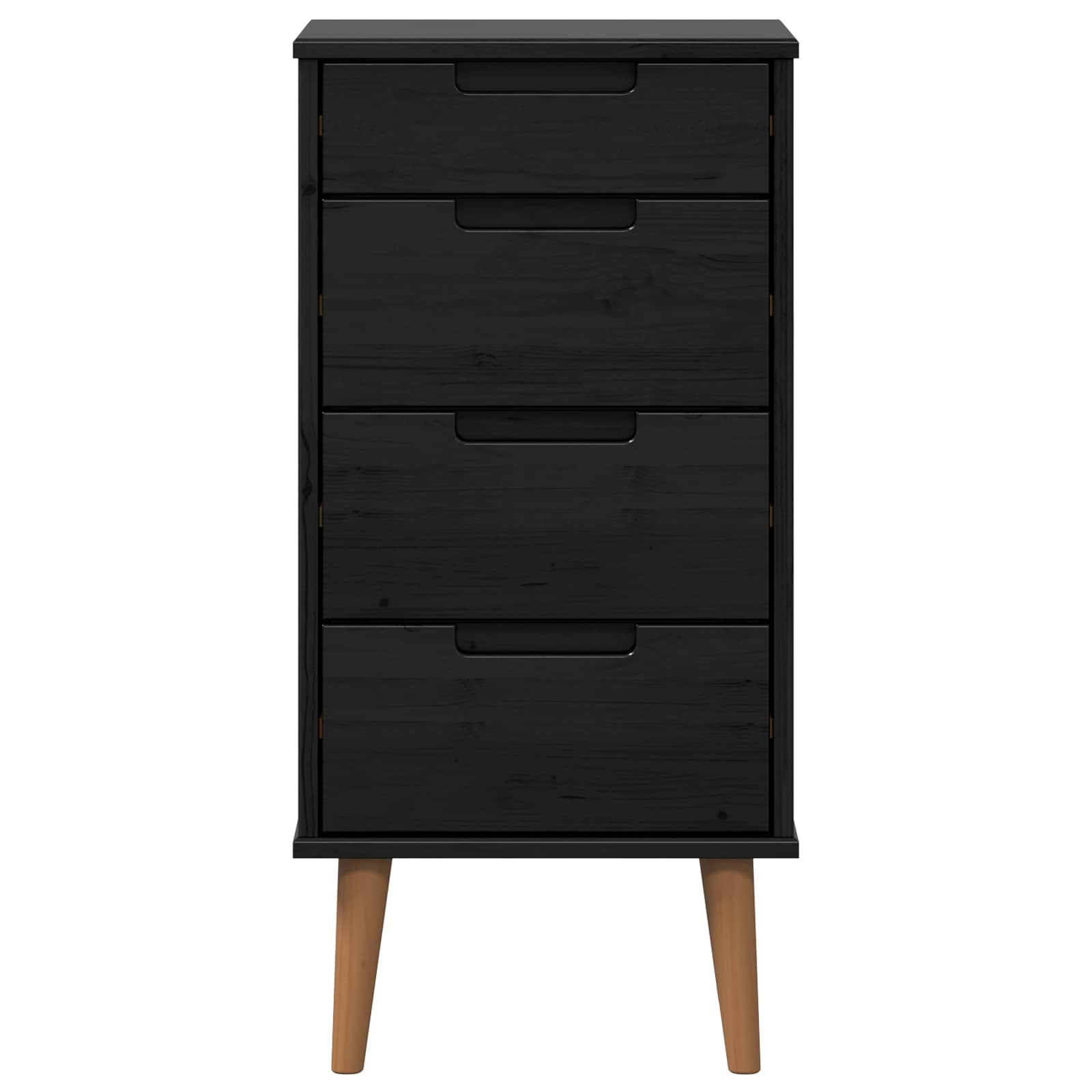 Ladekast MOLDE Zwart 40 x 35 x 82 cm Massief grenenhout image 5