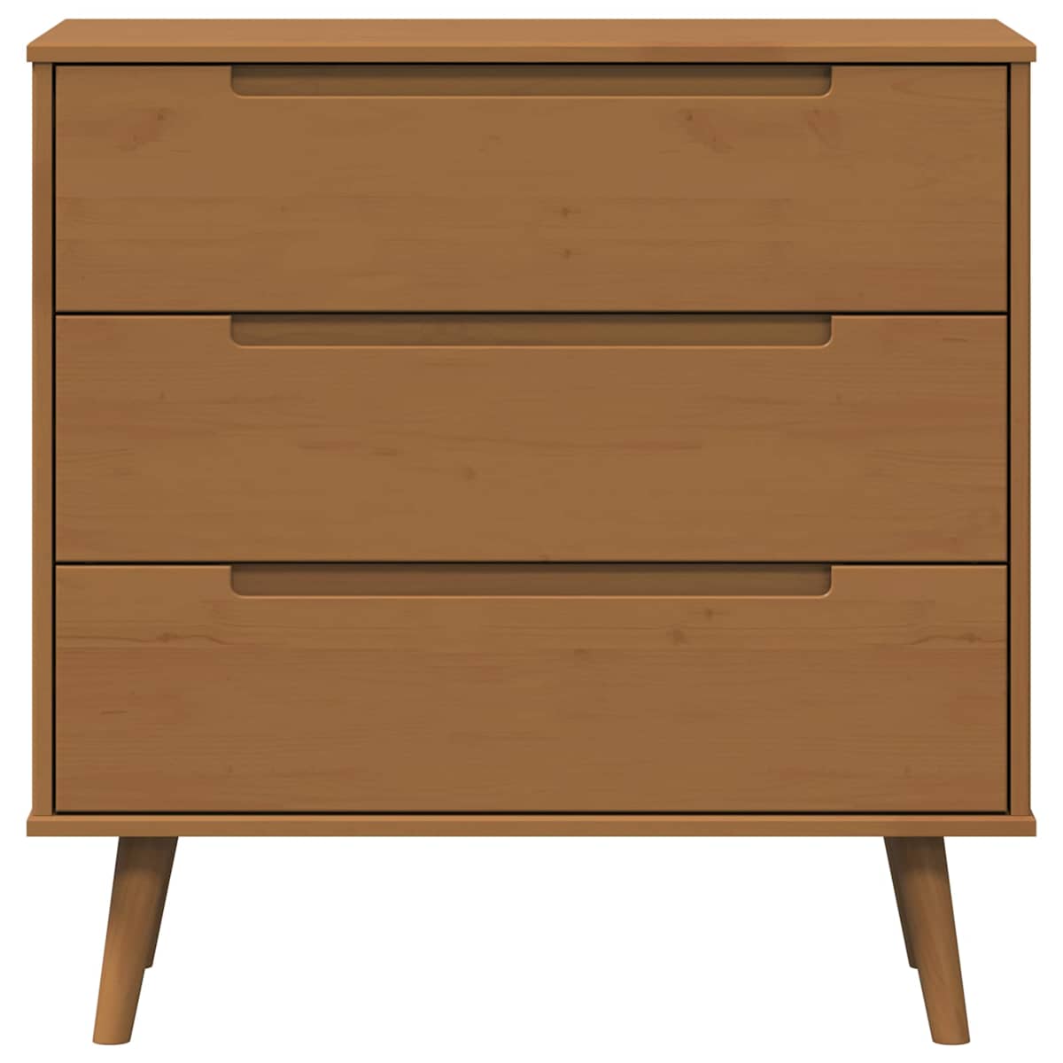 Skuffeskab MOLDE 80 x 40 x 80 cm Massivt fyrretræ - Billede 5