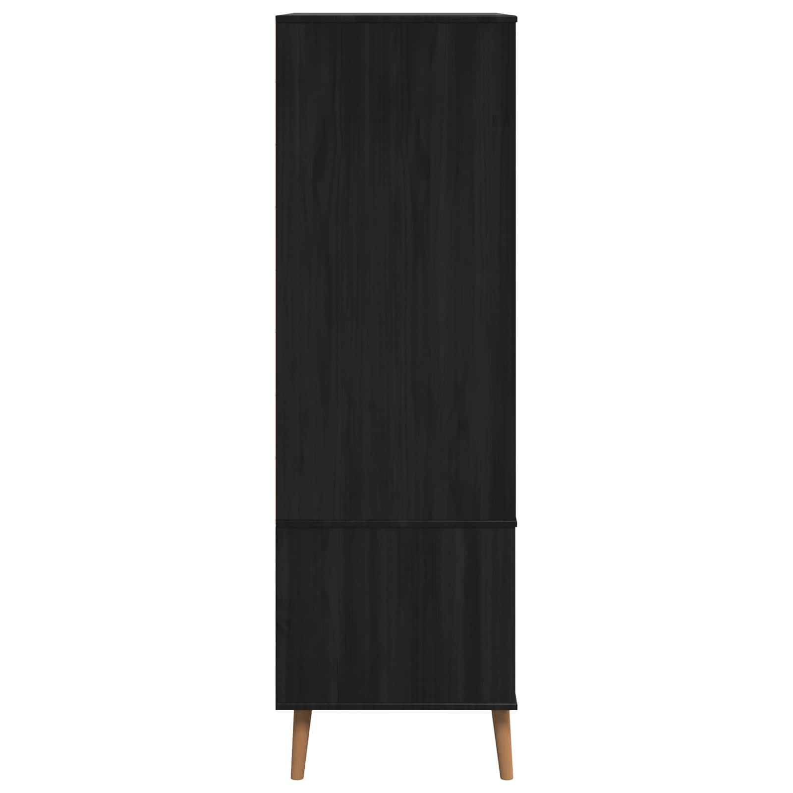 Kledingkast MOLDE Zwart 90 x 55 x 175 cm Massief grenenhout image 6