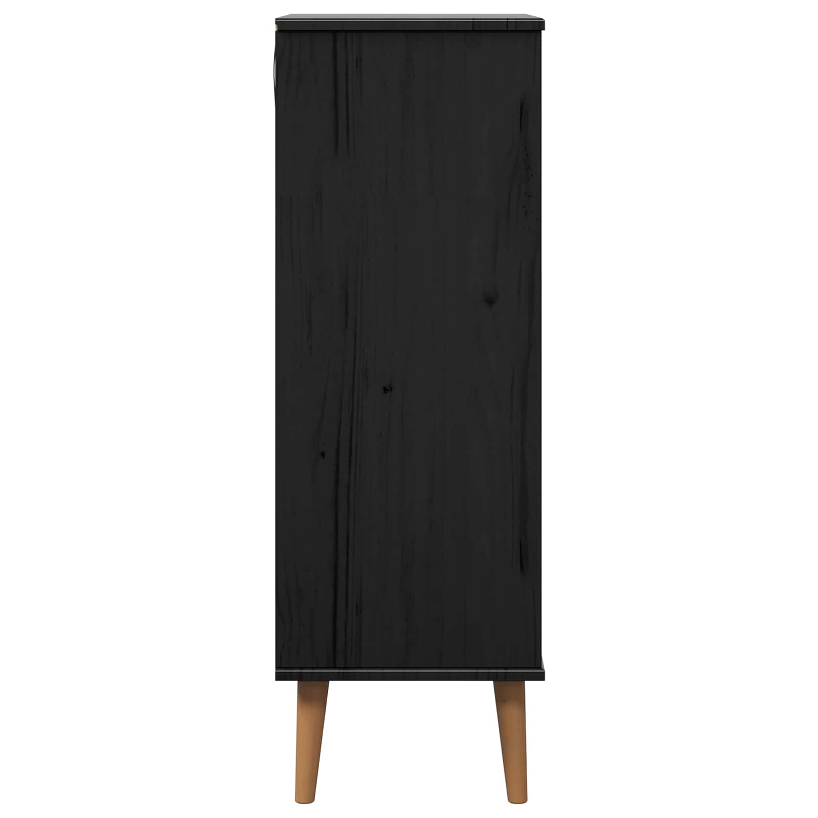 Schoenenkast MOLDE 59,5 x 35 x 103 cm Massief grenenhout Zwart image 7