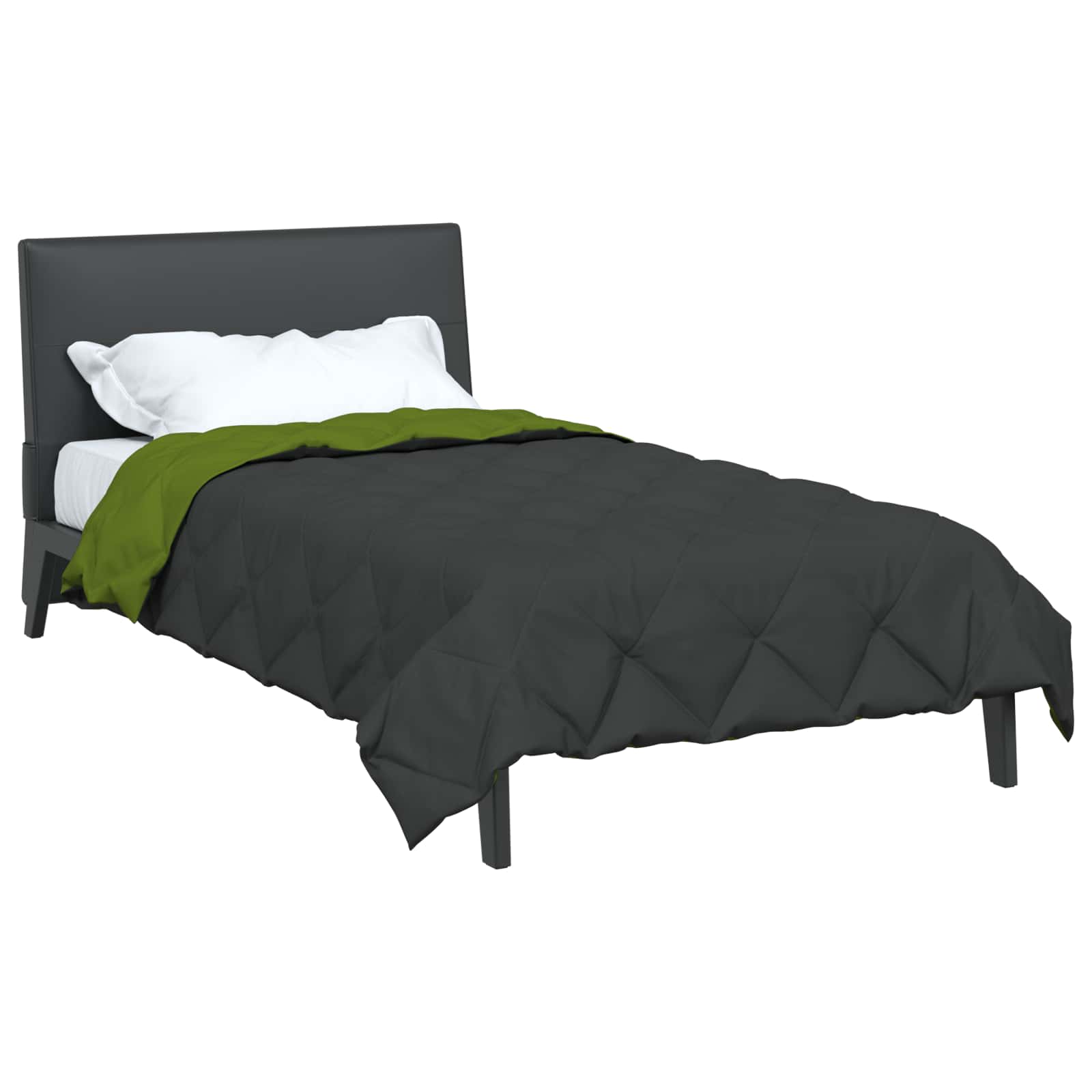 Pilotă de vară Verde și Antracit 220 x 135 cm Microfibră [2]