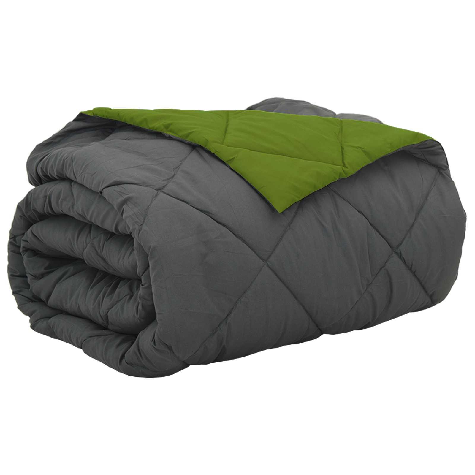 VidaXL Zomer Deken Groen En Antraciet 220 X 260 Cm Microvezel