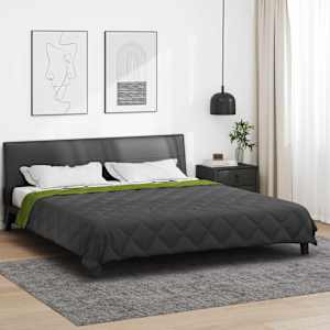 Poletna odeja Zelena in antracita 240 x 260 cm Mikrovlakna