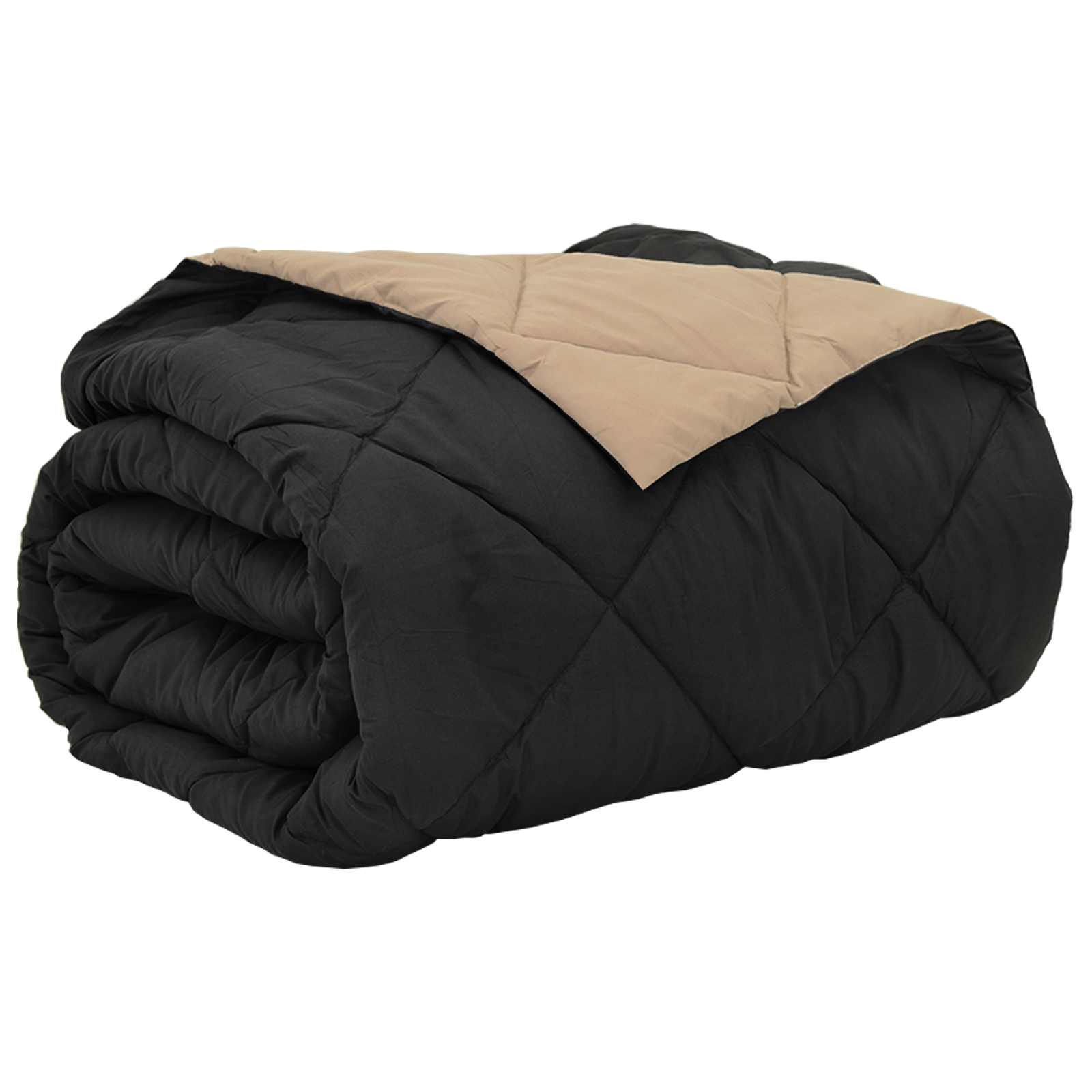 Pilotă de vară Negru și Taupe 220 x 200 cm Microfibră [1]