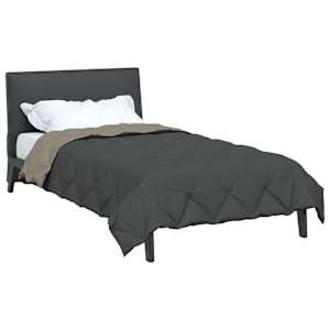 Letní přikrývka Světlá šedá a antracitová 220 x 135 cm - obrázek 3