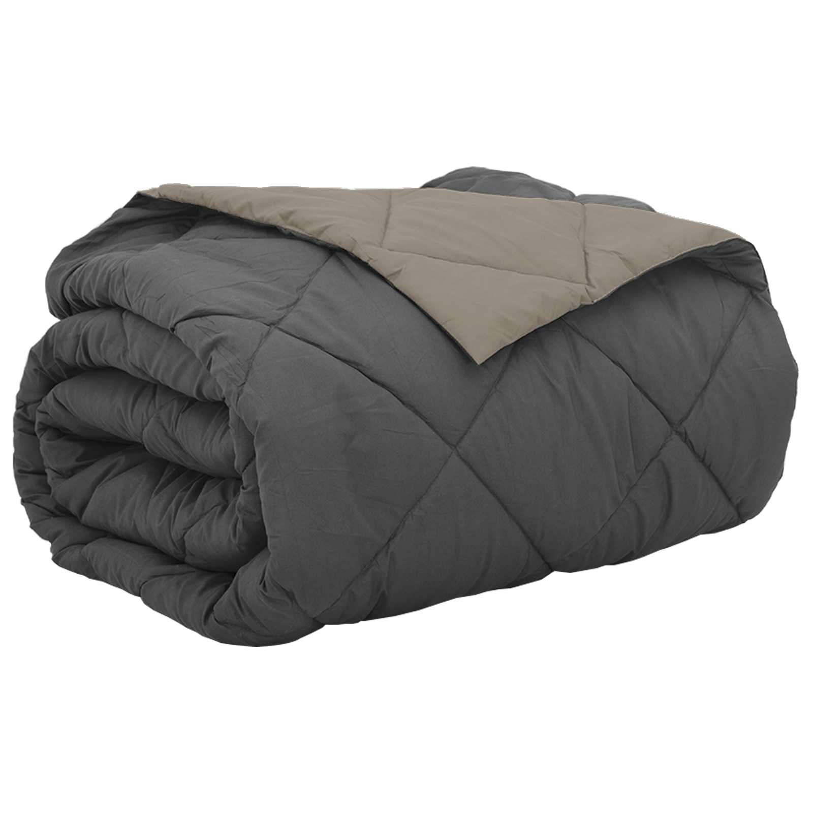 Thumbnail - vidaXL Sommerdecke Hellgrau und Anthrazit 220 x 240 cm Mikrofaser