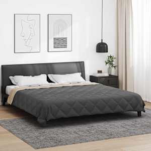 Celoroční přikrývka Antracitová a taupe 240 x 200 cm - obrázek 1