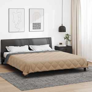 Celoroční přikrývka Antracitová a taupe 220 x 260 cm - obrázek 4