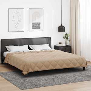 Celoroční přikrývka Taupe 200 x 200 cm Mikrovlákno - obrázek 1