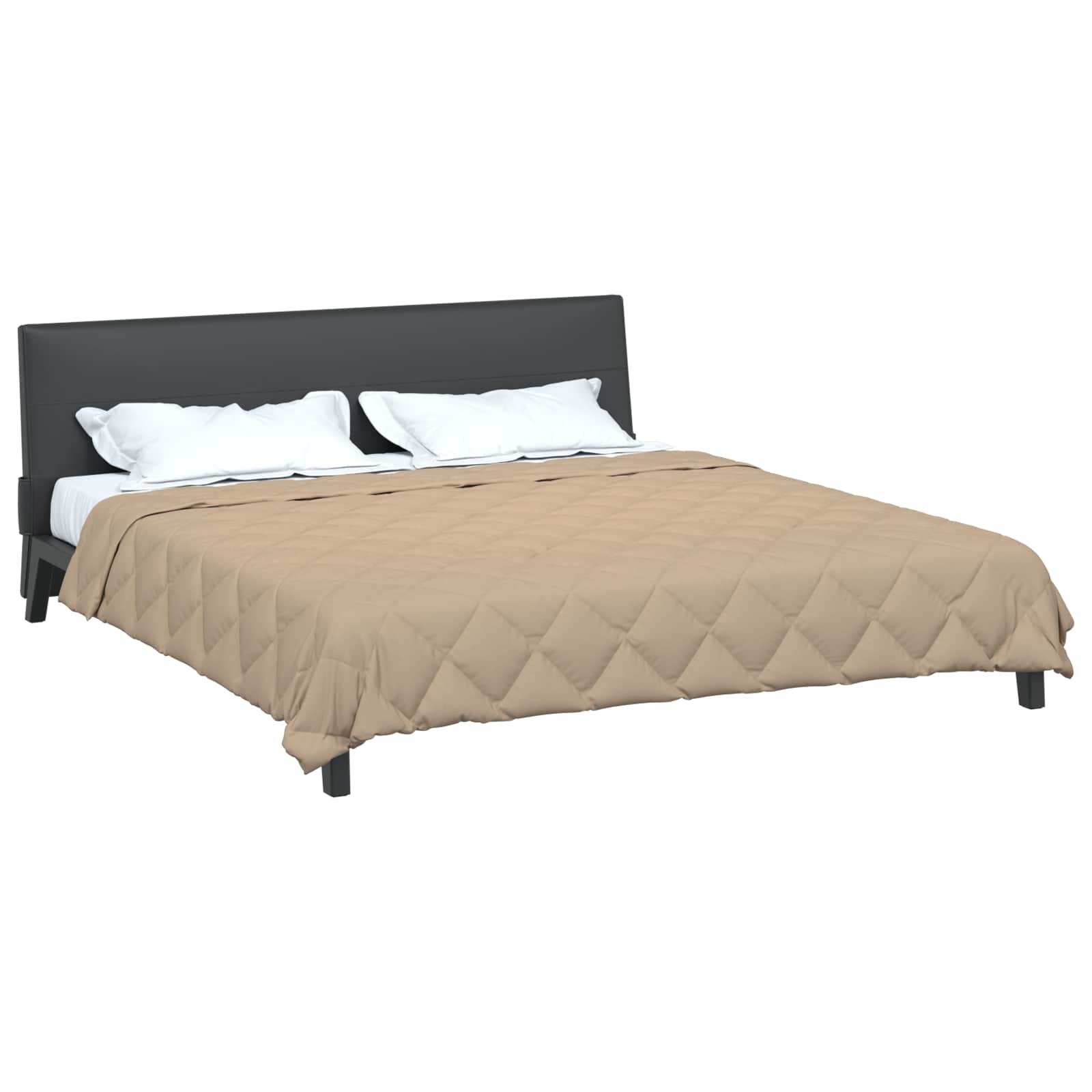 vidaXL Vol jaar dekbed Taupe 240 x 260 cm Microfiber