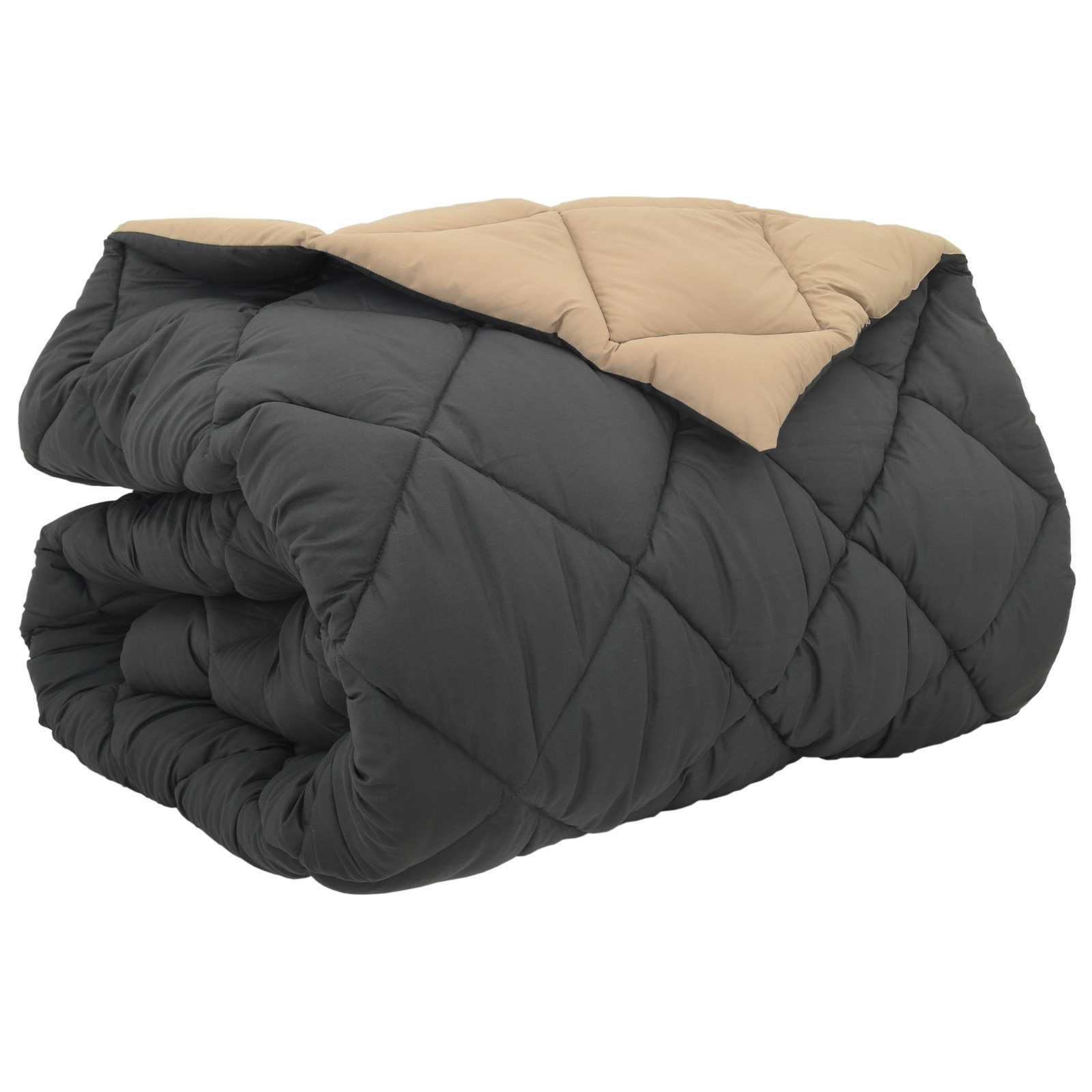 Duvet de iarnă Antracit și Taupe 240 x 260 cm Microfibră [1]