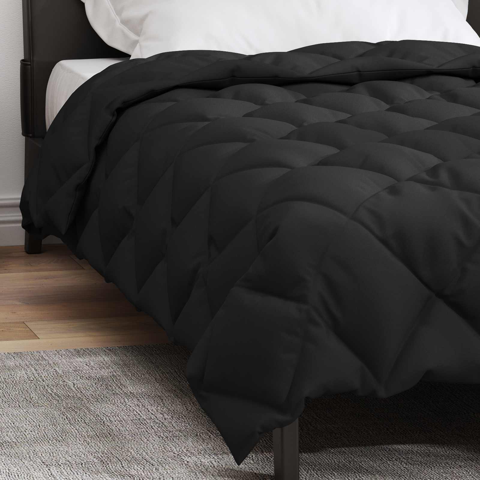 Duvet de iarnă Negru 220 x 140 cm Microfibră [3]