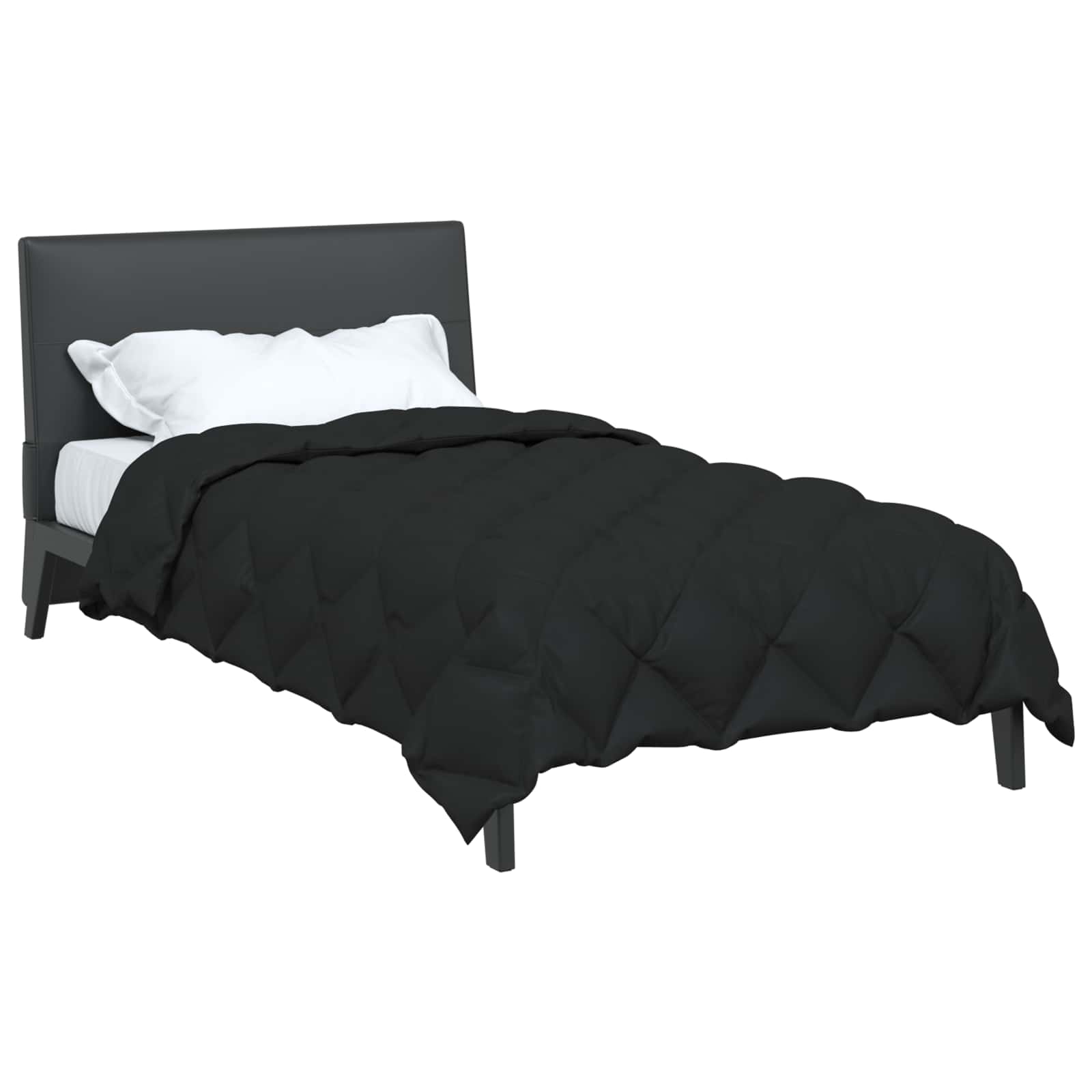 Duvet de iarnă Negru 220 x 140 cm Microfibră [2]