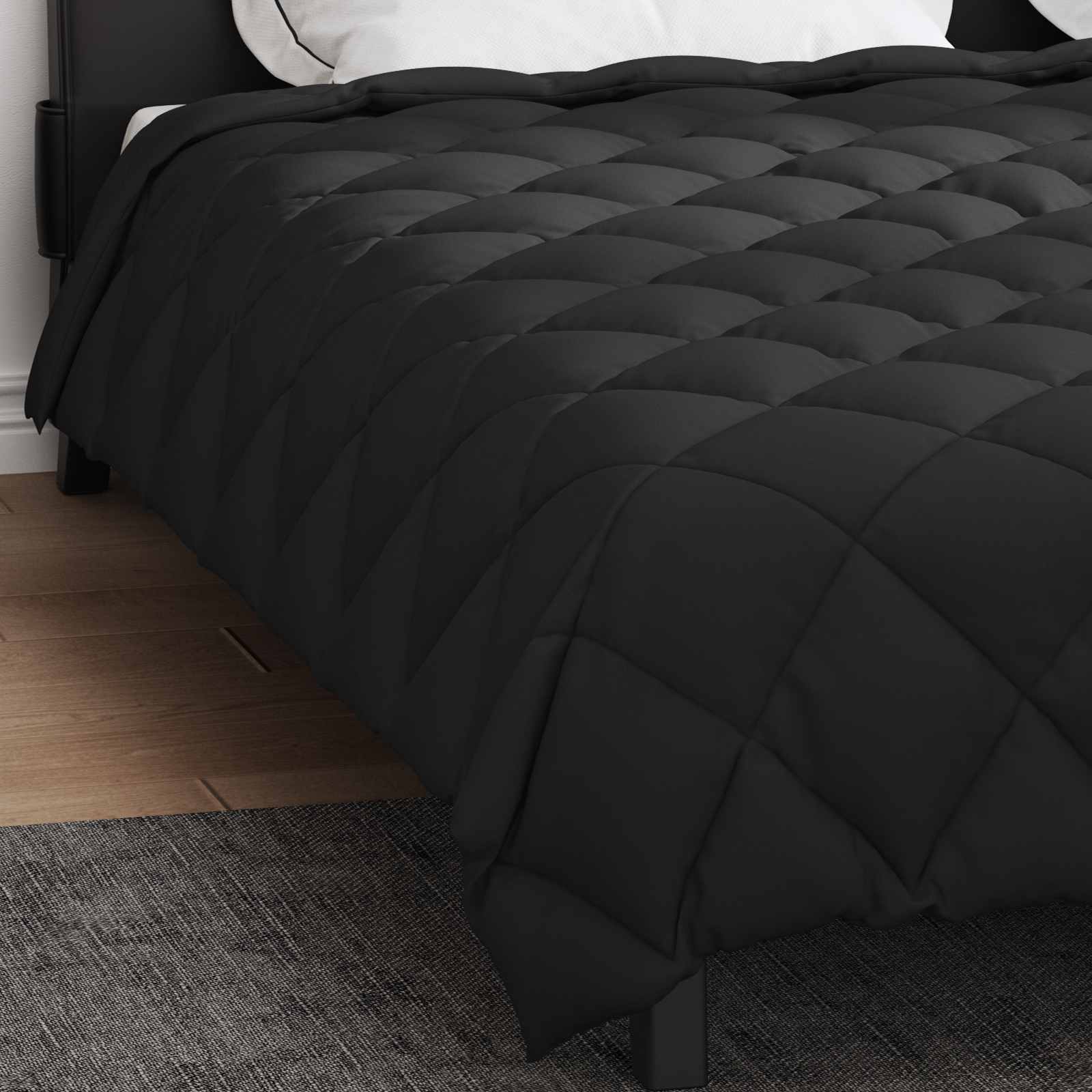 Duvet de iarnă Negru 240 x 260 cm Microfibră [3]