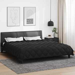 Zimska posteljnina Črna 240 x 260 cm Mikrovlakna