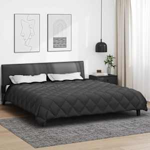 Zimska posteljnina Črna in anthracit 200 x 200 cm Mikrovlakna