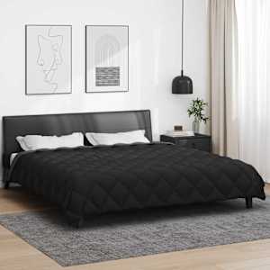 Zimní přikrývka Černá a Antracit 240 x 260 cm Mikrovlákno - obrázek 4