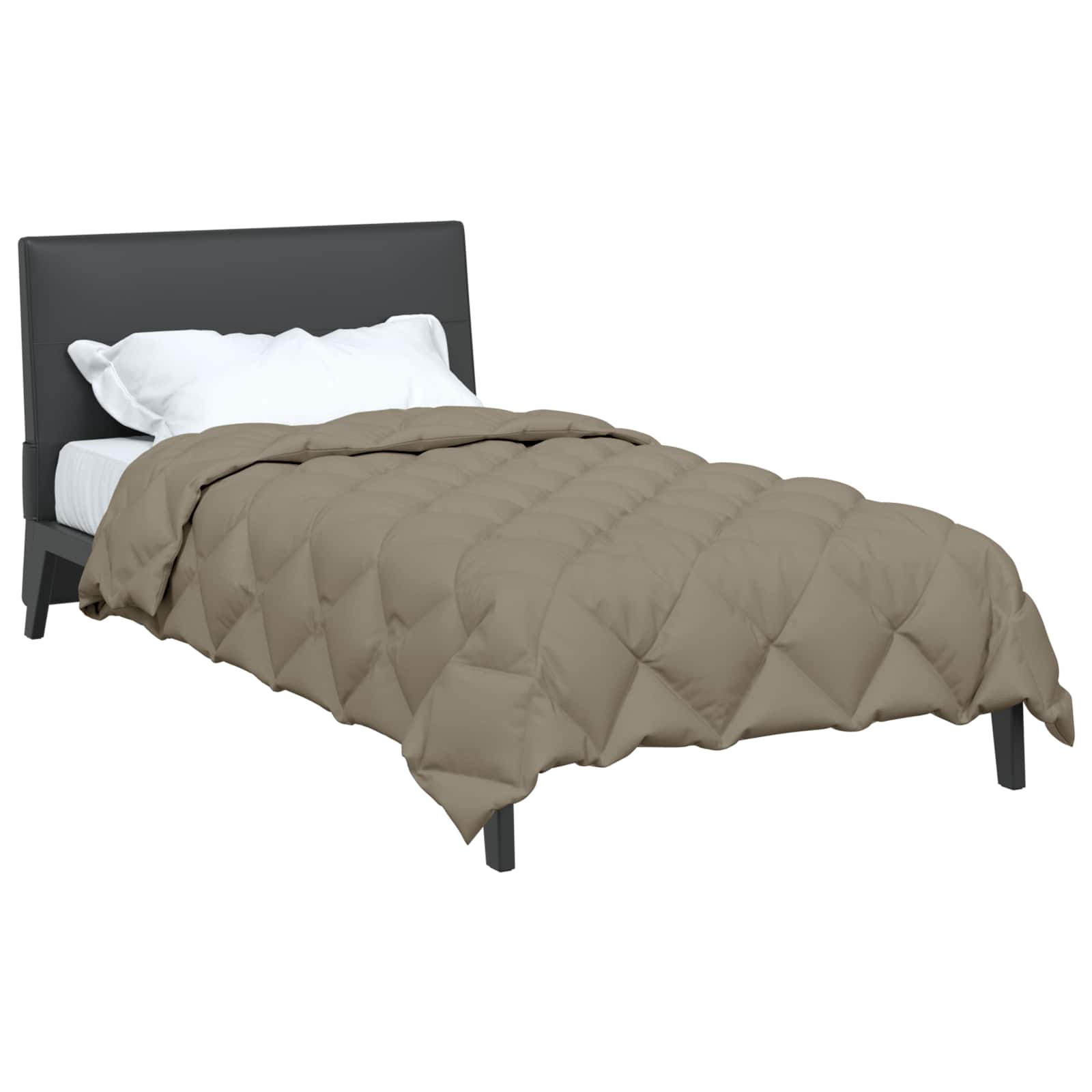 vidaXL Winter Dekbed Lichtgrijs 200 x 135 cm Microfiber