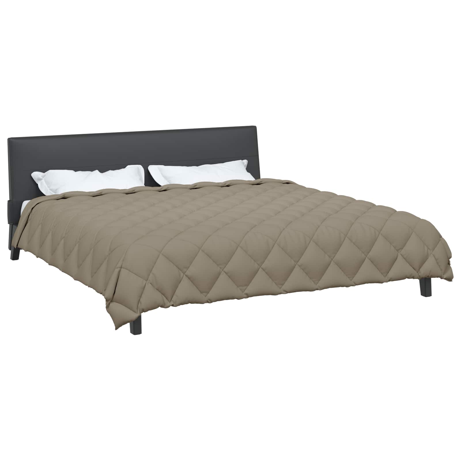 vidaXL Winter Dekbed Lichtgrijs 240 x 260 cm Microfiber