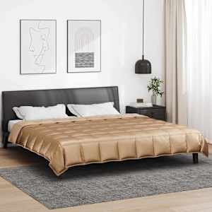 Poletna odeja Zlata 200 x 240 cm Satin in mikrovlakna