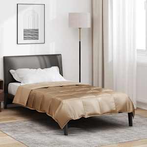 Poletna odeja Zlata 140 x 220 cm Satin in mikrovlakna