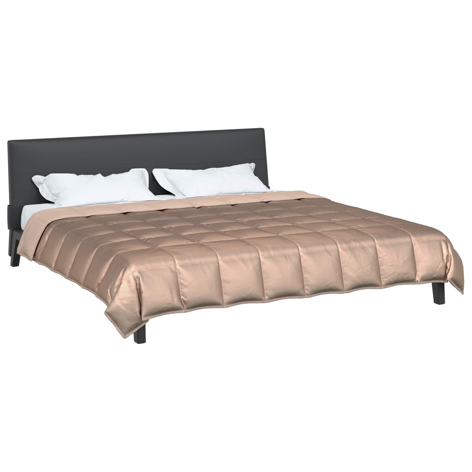 Pilotă de vară Auriu 220 x 240 cm Satin și Microfibra [2]