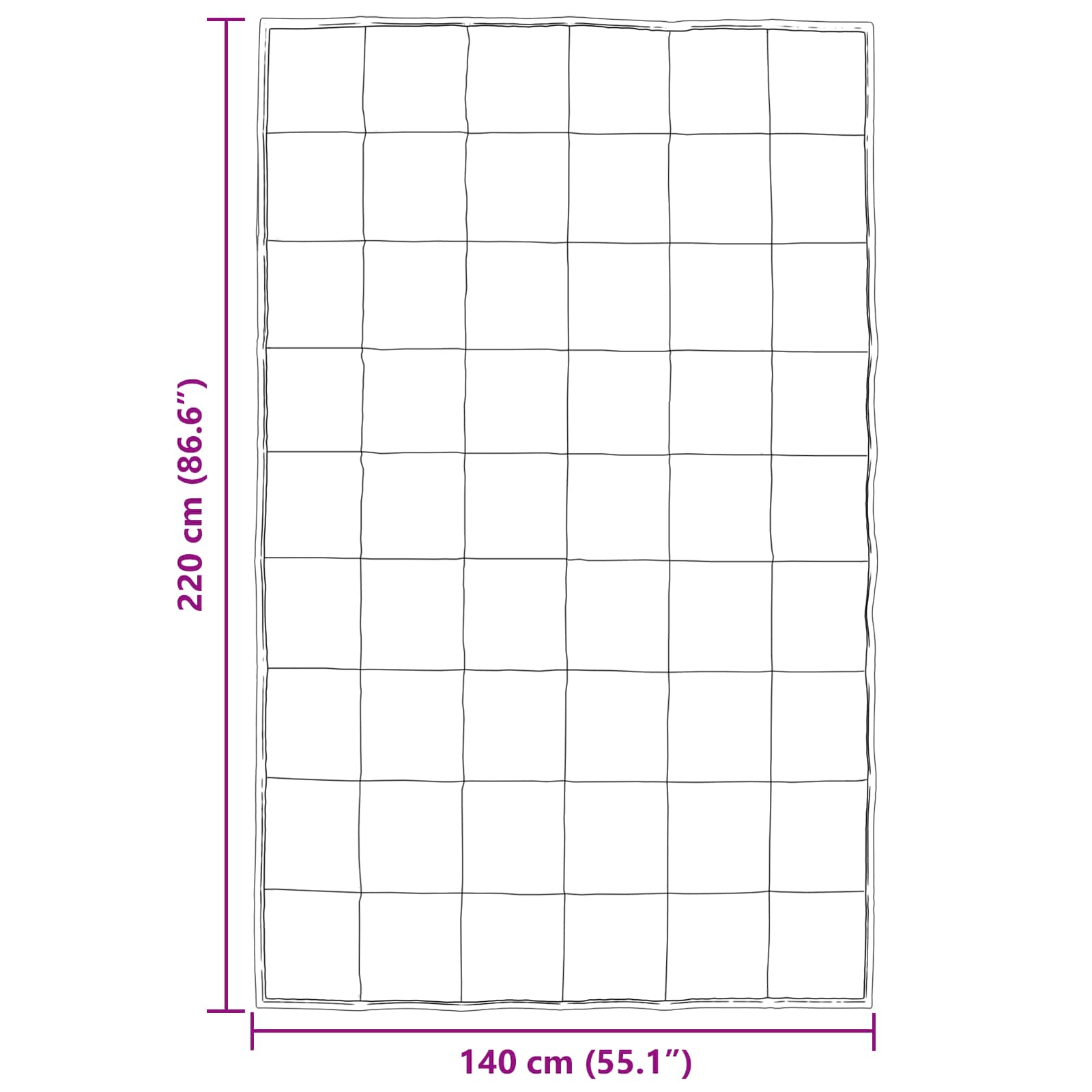 Pilotă de vară Negru 220 x 140 cm Satin și Microfibra [9]