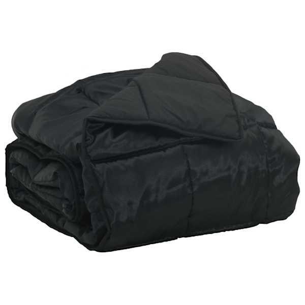 vidaXL Suvised teki Must 220 x 260 cm Satiin ja mikrofiber