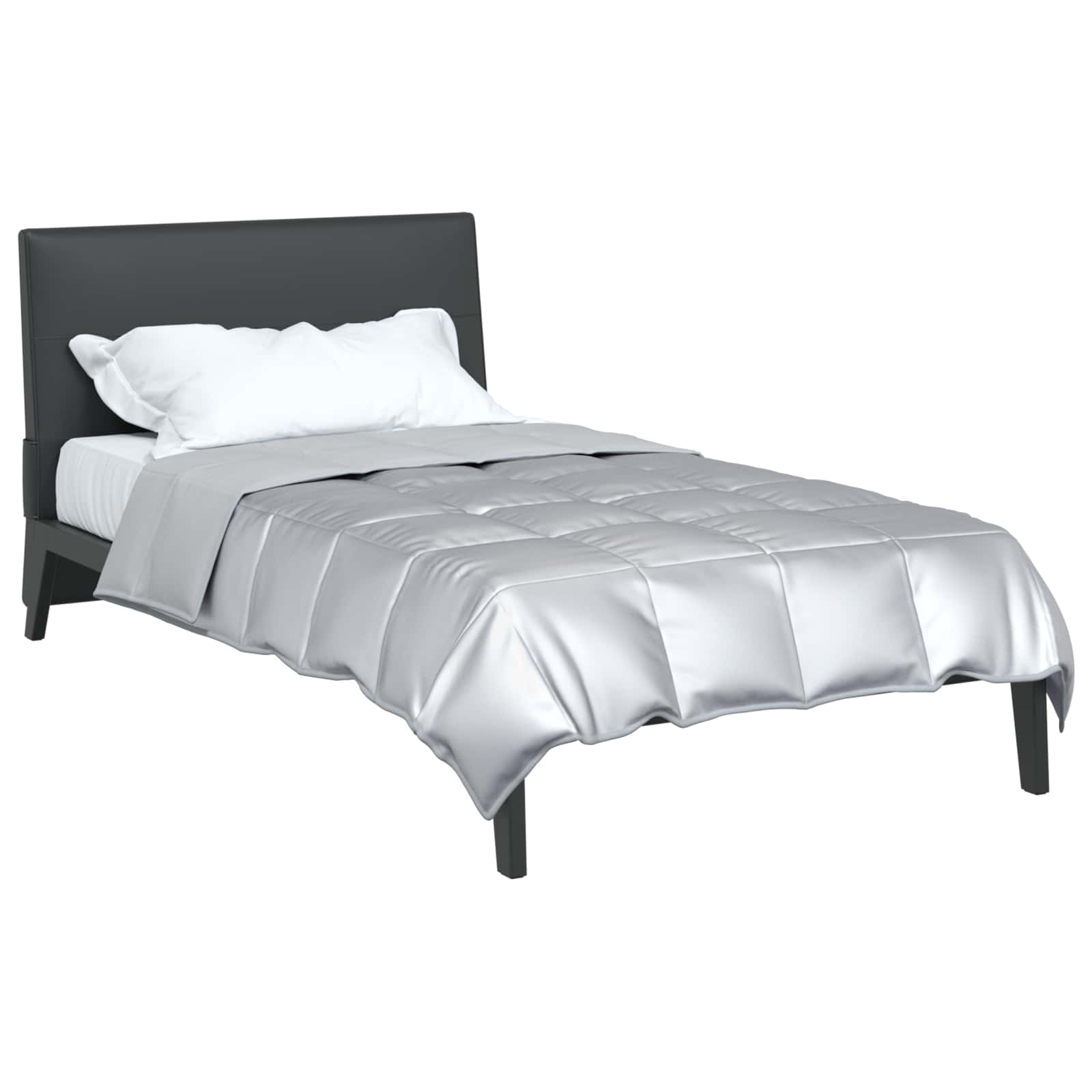 Pilotă de vară Argintiu 220 x 135 cm Satin și Microfibra [2]