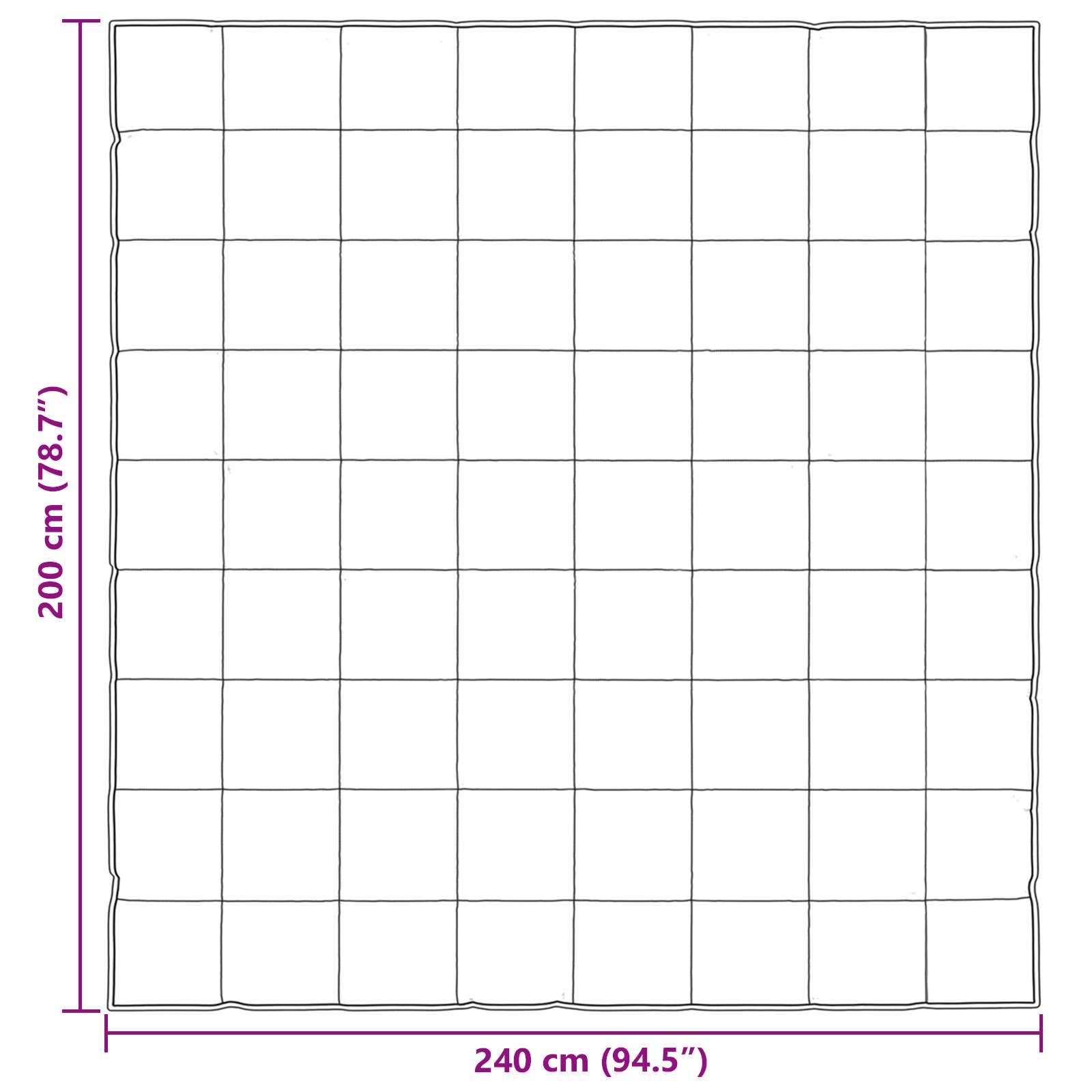 Duvet de iarnă Negru 240 x 200 cm Satin și Microfibra [9]