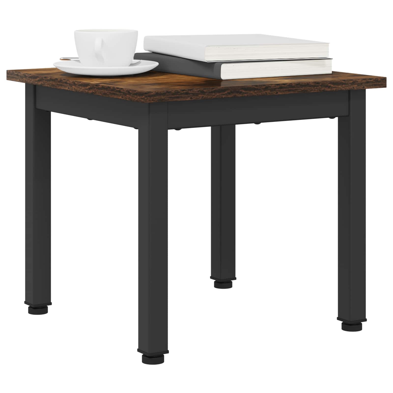 vidaXL Salontafel Rook Eik 40 x 40 x 36 cm Bewerkt hout