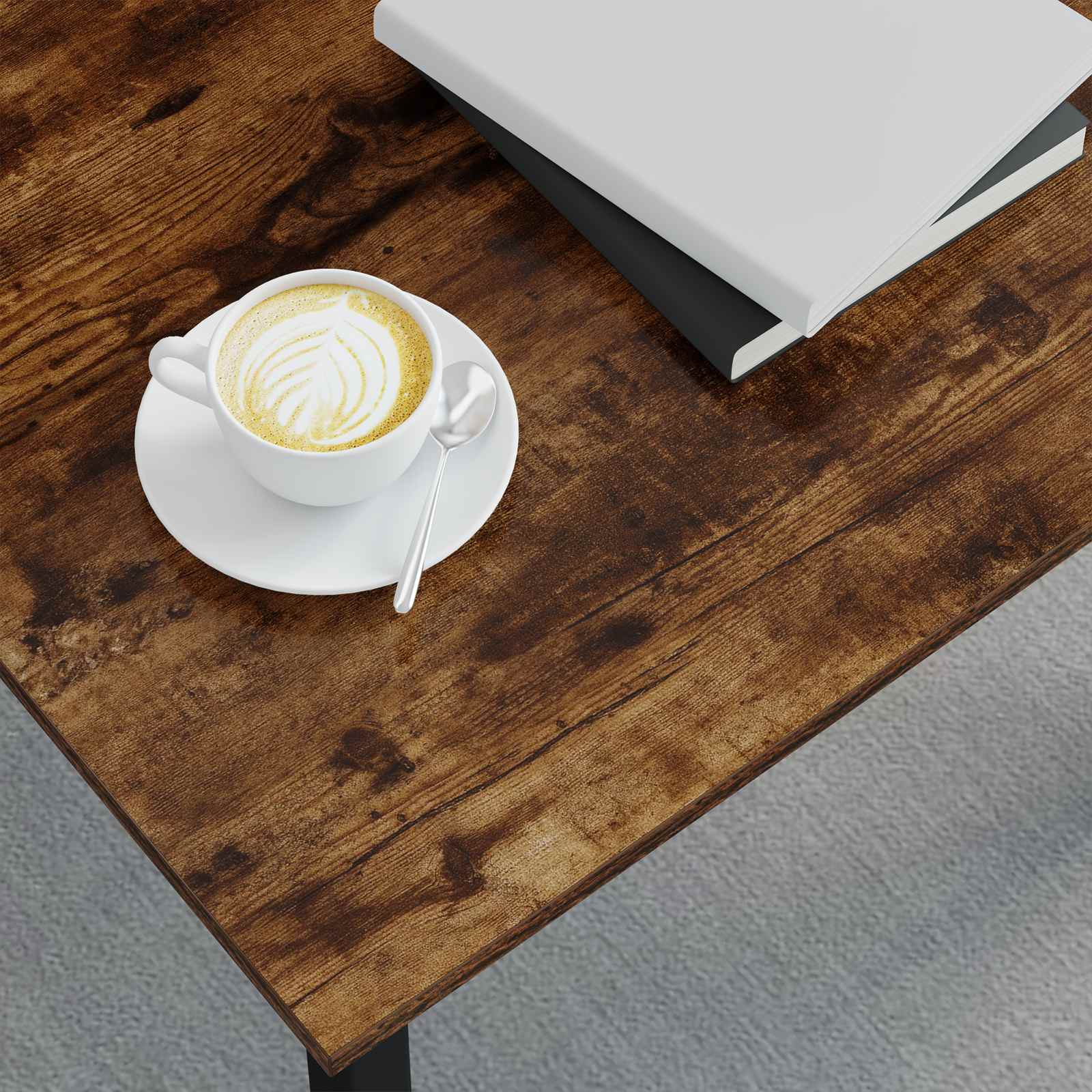 Klubska miza Dimni hrast 60 x 30 x 36 cm Konstruiran les - slika 4