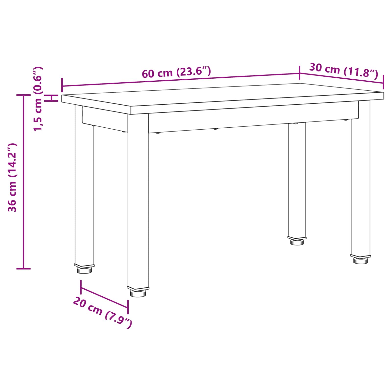 Масичка за кафе Дъб Артизан 60 x 30 x 36 cm Инженерно дърво - Image 11
