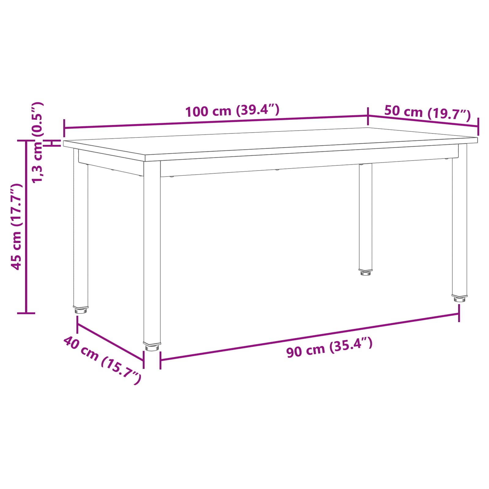 Масичка за кафе Димящ дъб 100 x 50 x 45 cm Инженерно дърво - Image 11