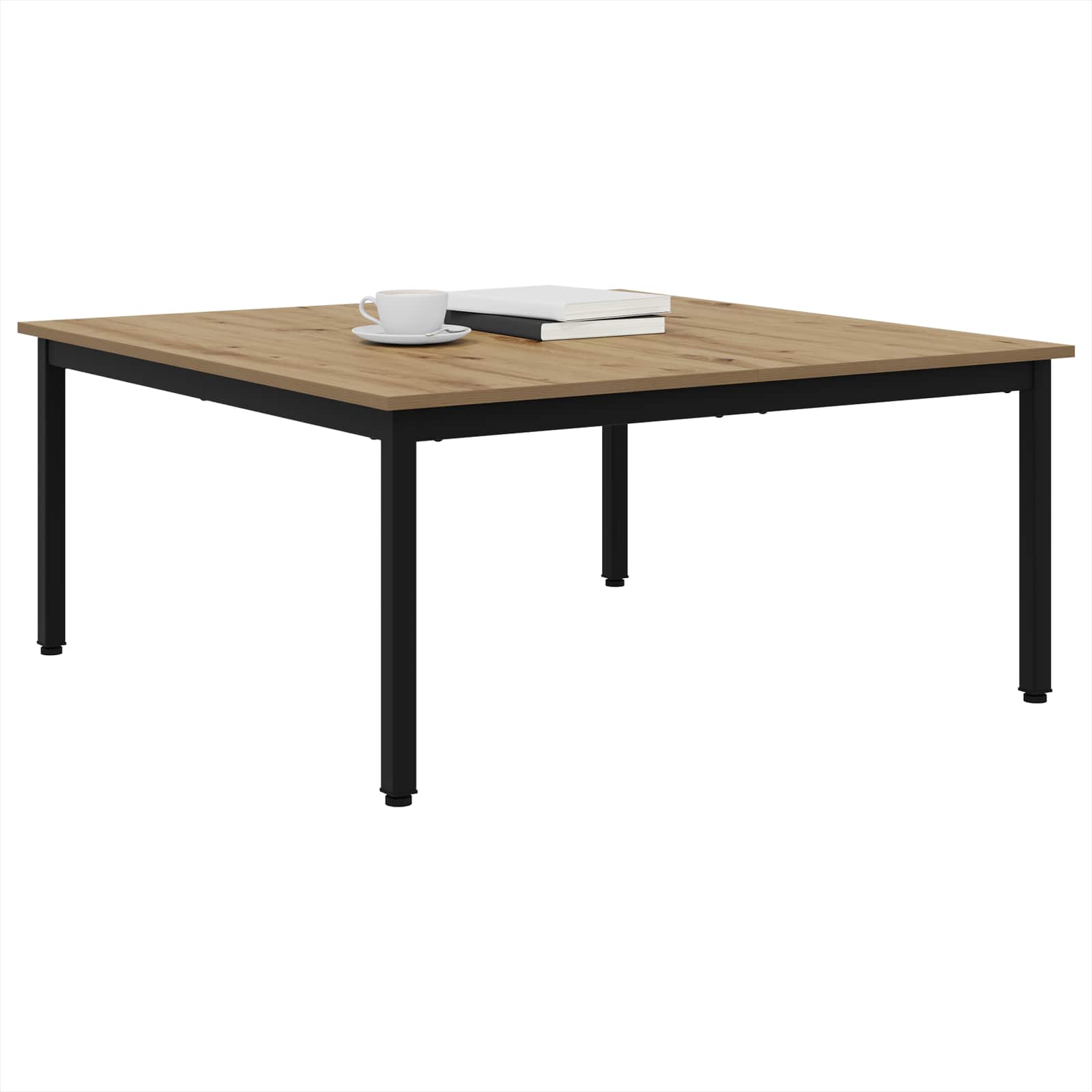 vidaXL Salontafel Ambachtelijk eiken 100 x 100 x 45 cm Bewerkt hout