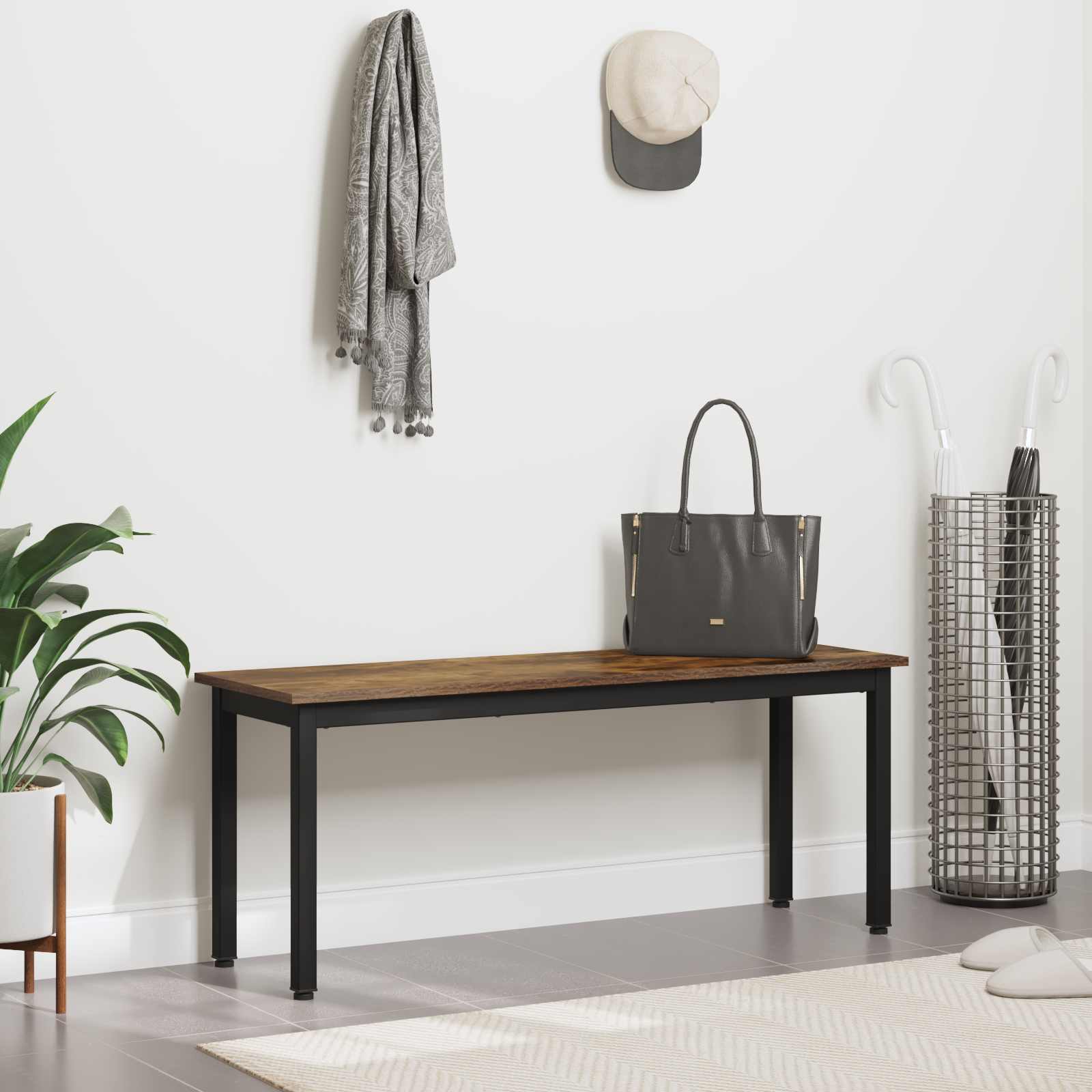 sols Dūmu ozols 110 x 35 x 45 cm Inženierijas koks