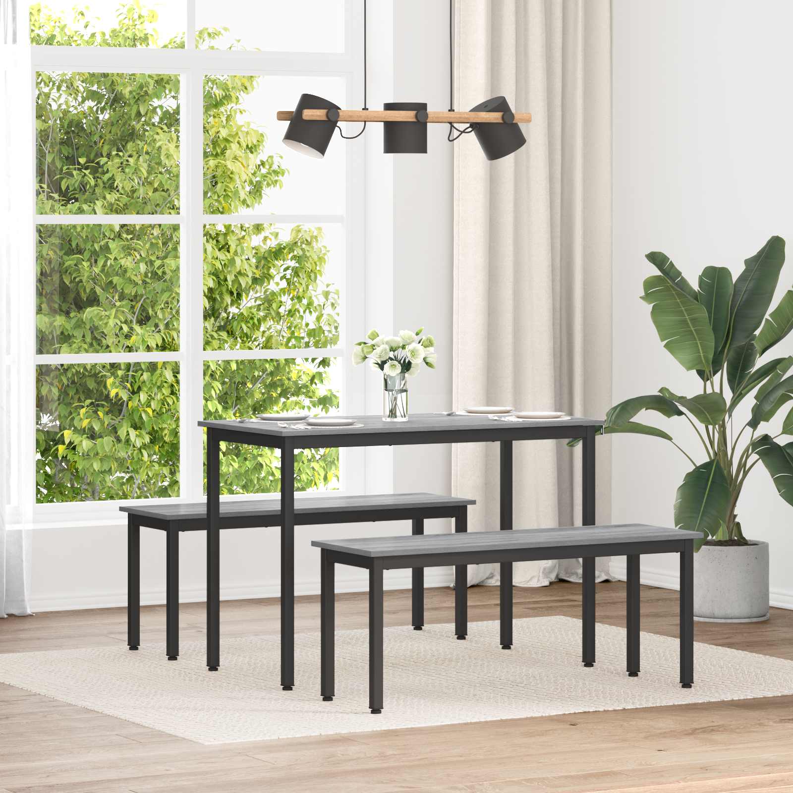 vidaXL Bank Graues Sonoma 110 x 35 x 45 cm Holzwerkstoff