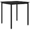 vidaXL S&ouml;&ouml;gilauad 70 x 70 x 75 cm Tehispuit Must tamm Kandiline