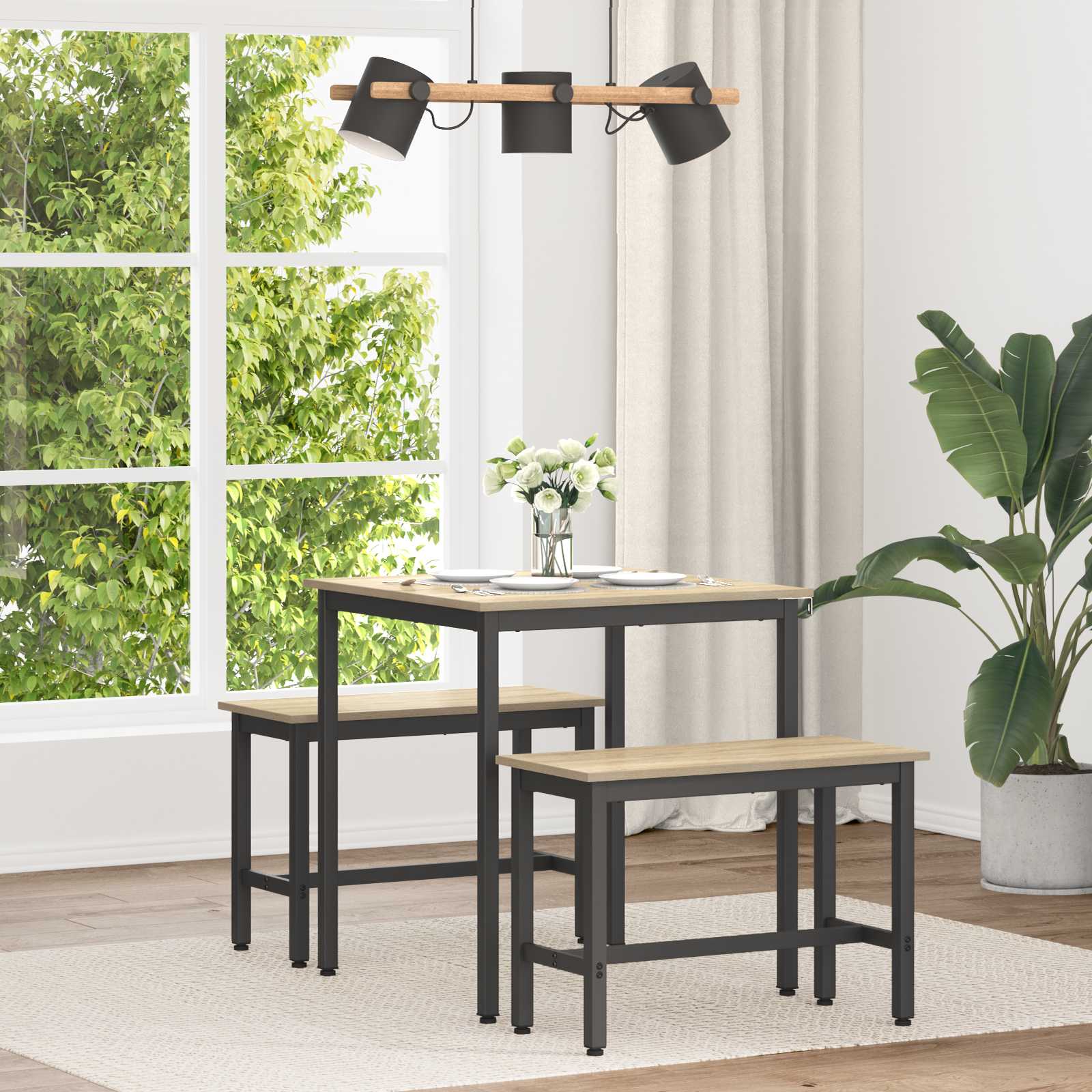 vidaXL Mese de sufragerie 70 x 70 x 75 cm METAL