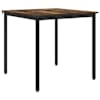 vidaXL S&ouml;&ouml;gilauad 80 x 80 x 75 cm Tehispuit Suitsutatud tamm Kandiline