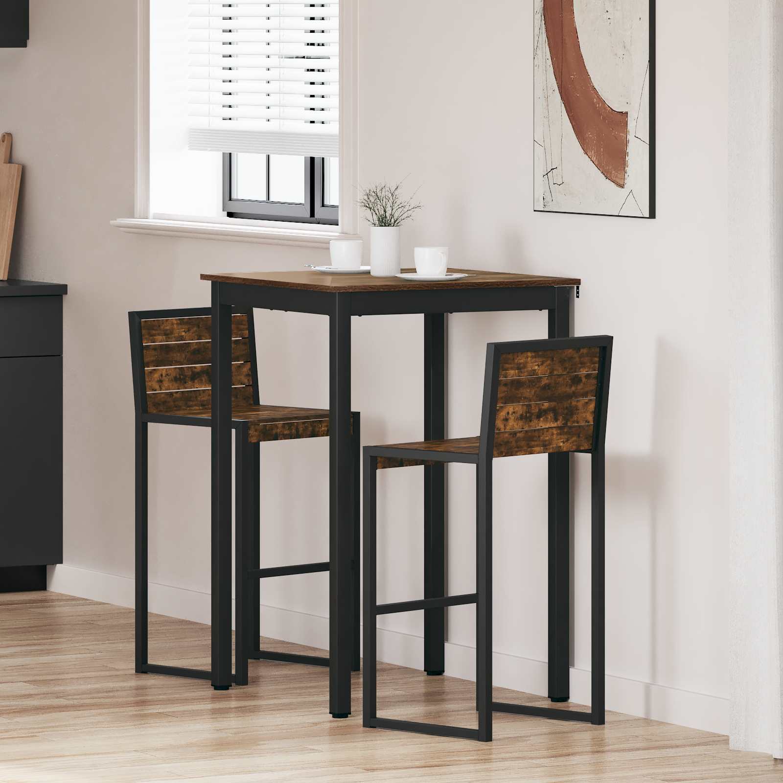 vidaXL Masă Bar în Picioare Lemn compozit